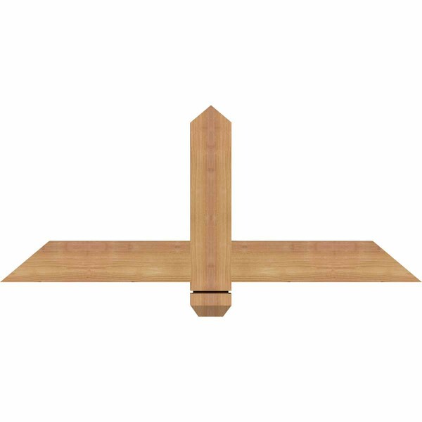 Ekena Millwork Eugene Smooth Timber Gable Bracket, Western Red Cedar, 36"W x 15"H x 1 1/2"D x 3 1/2"F, 10/12 Pitch GBW036X15X0204EUG00SWR - main